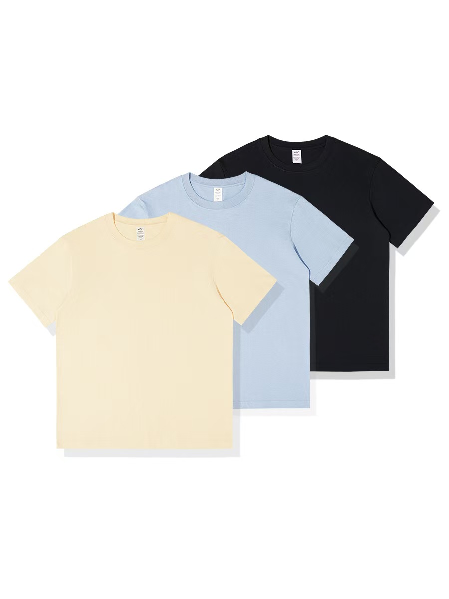 K2115 Combed cotton large version T-shirt women's autumn and summer mid-length new loose drop shoulder short sleeve large size cotton half-sleeve