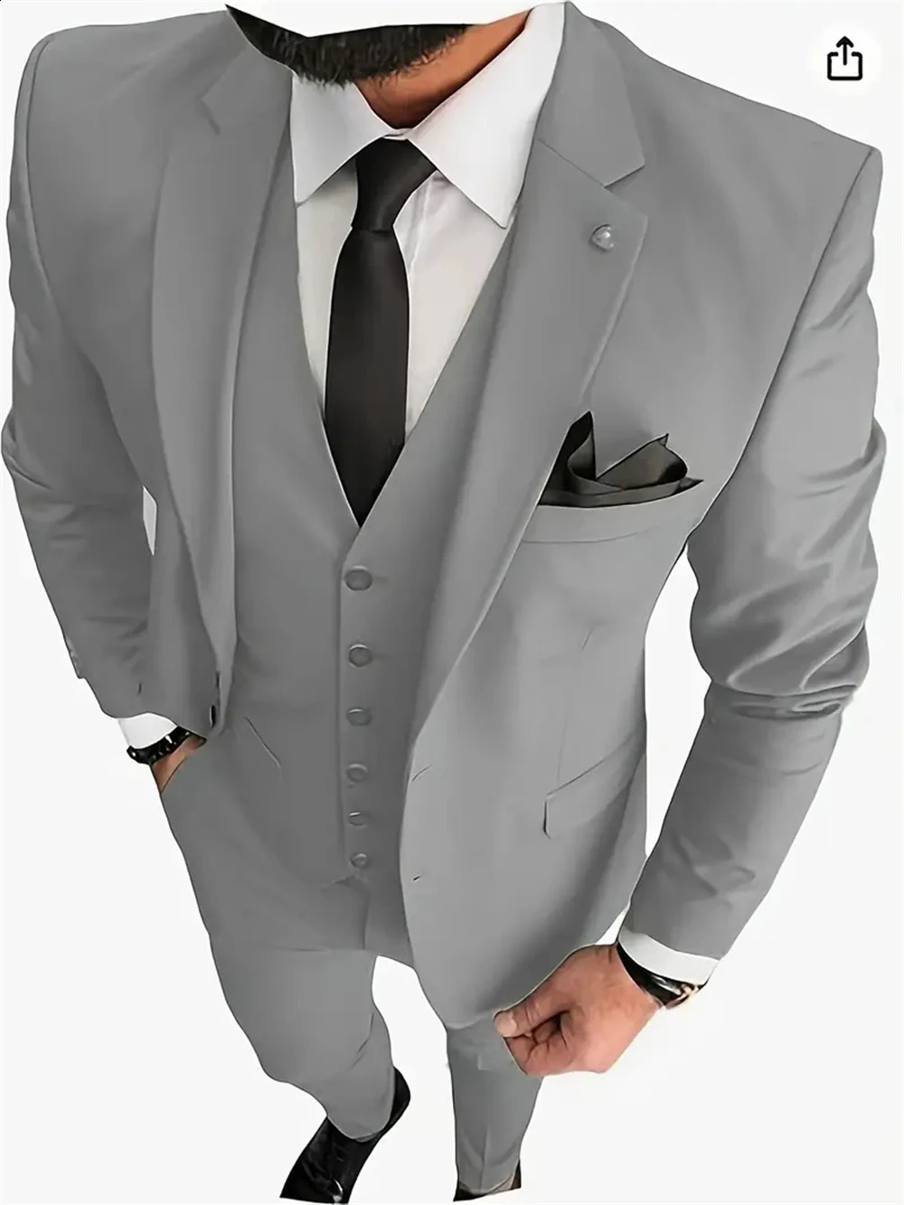 Mens Suits 3pcs Mens Business Suit Notch Lapel Blazer Formal Wedding Groom Pants Tux Vest Tuxedos BlazervestPants 250811