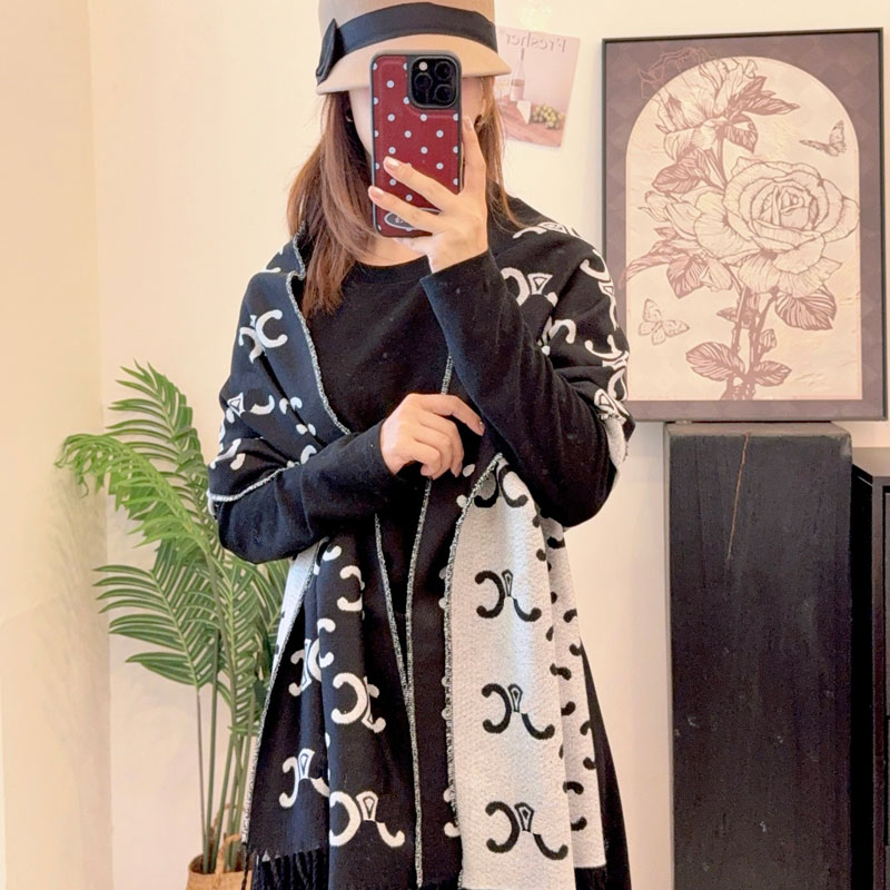 Wool scarf luxury designer scarf for women must-have for men in autumn and winter warm and comfortable high-end fashion exquisite craftsmanship novel style 45*180cm