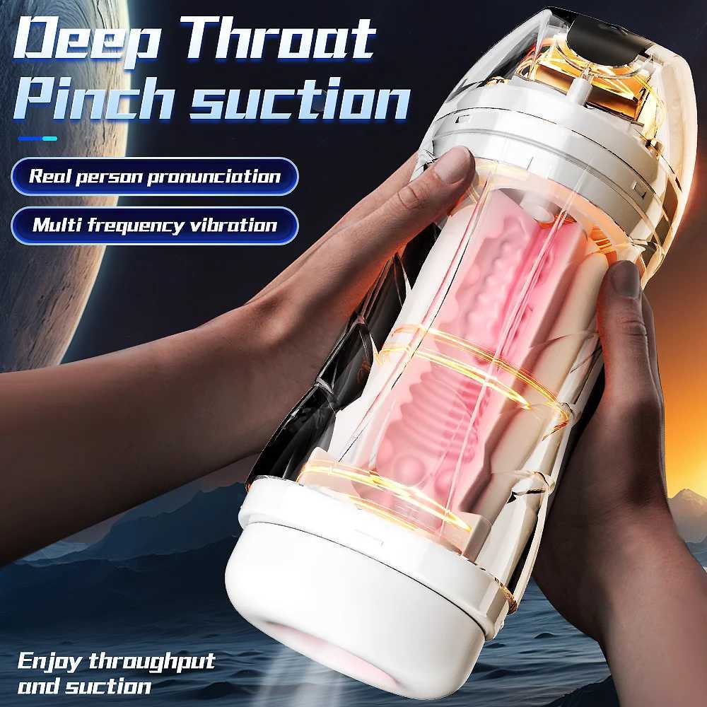 Automatic Sucking Masturbator Men Vacuum Suction Blowjob hine Male Masturbation Vibratorfor Adult Supplies 250815 free ship