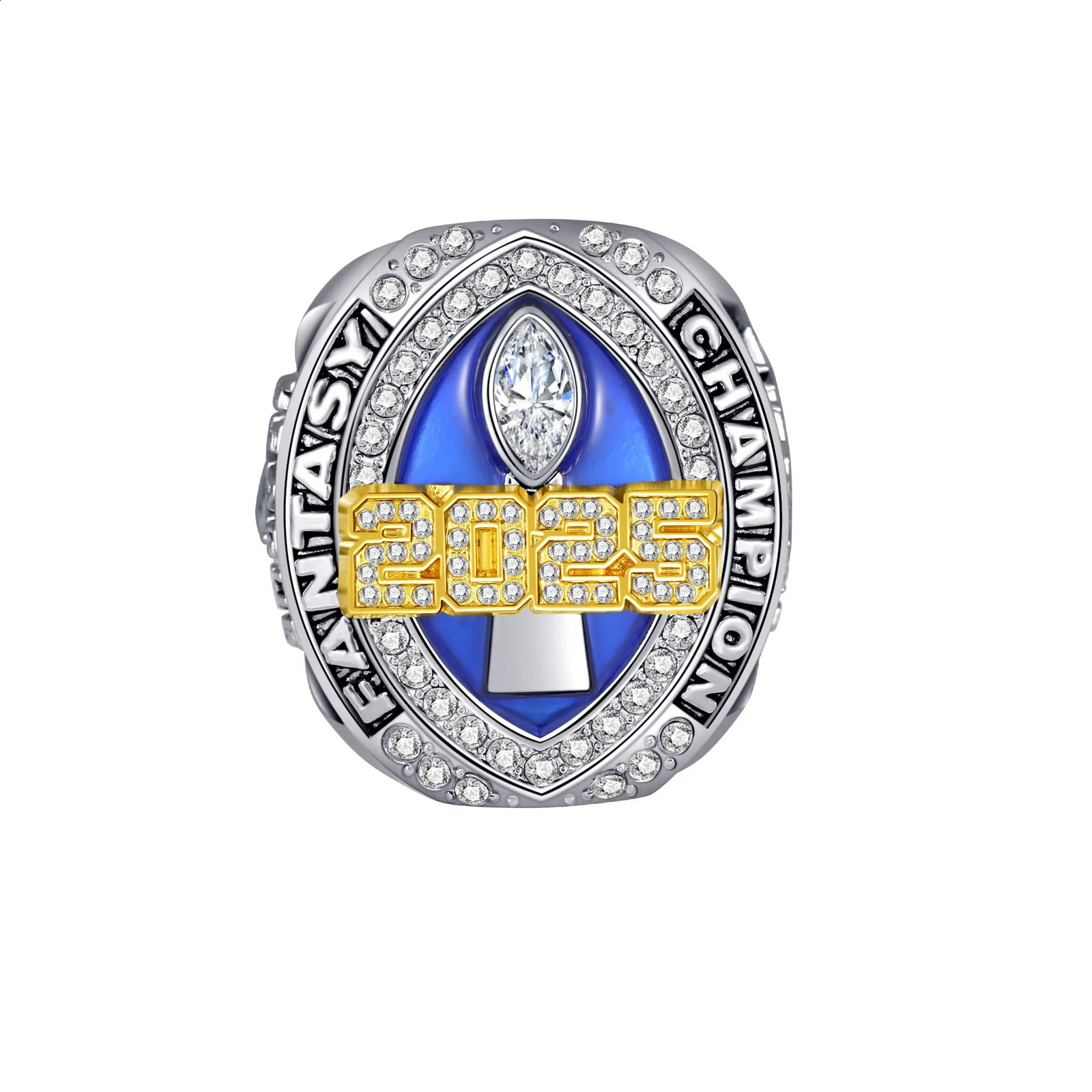 2025 Commemorative Ring Stainless Steel ring for boyfriend gift Champion accessories for Fantasy football fans gift 250812