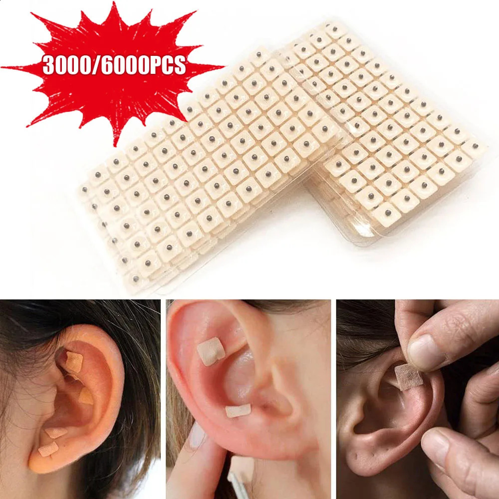 3000/6000pcs Ear Massage Relaxation Ears Stickers Acupuncture Needle Ear Vaccaria Seeds Auricular Points Paster Press Seeds 250814