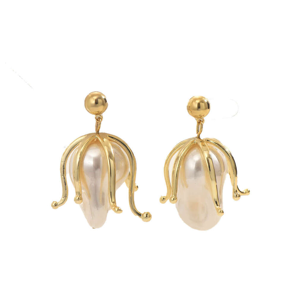 Accessories Niche Baroque Style Women's Inlaid Pearl Versatile High-end Stud Earrings