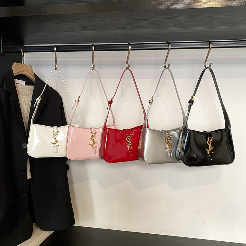 Designer bag free shipping hot Light luxury outdoor casual half moon bag versatile classic fashion shoulder bag for woman black pink white red