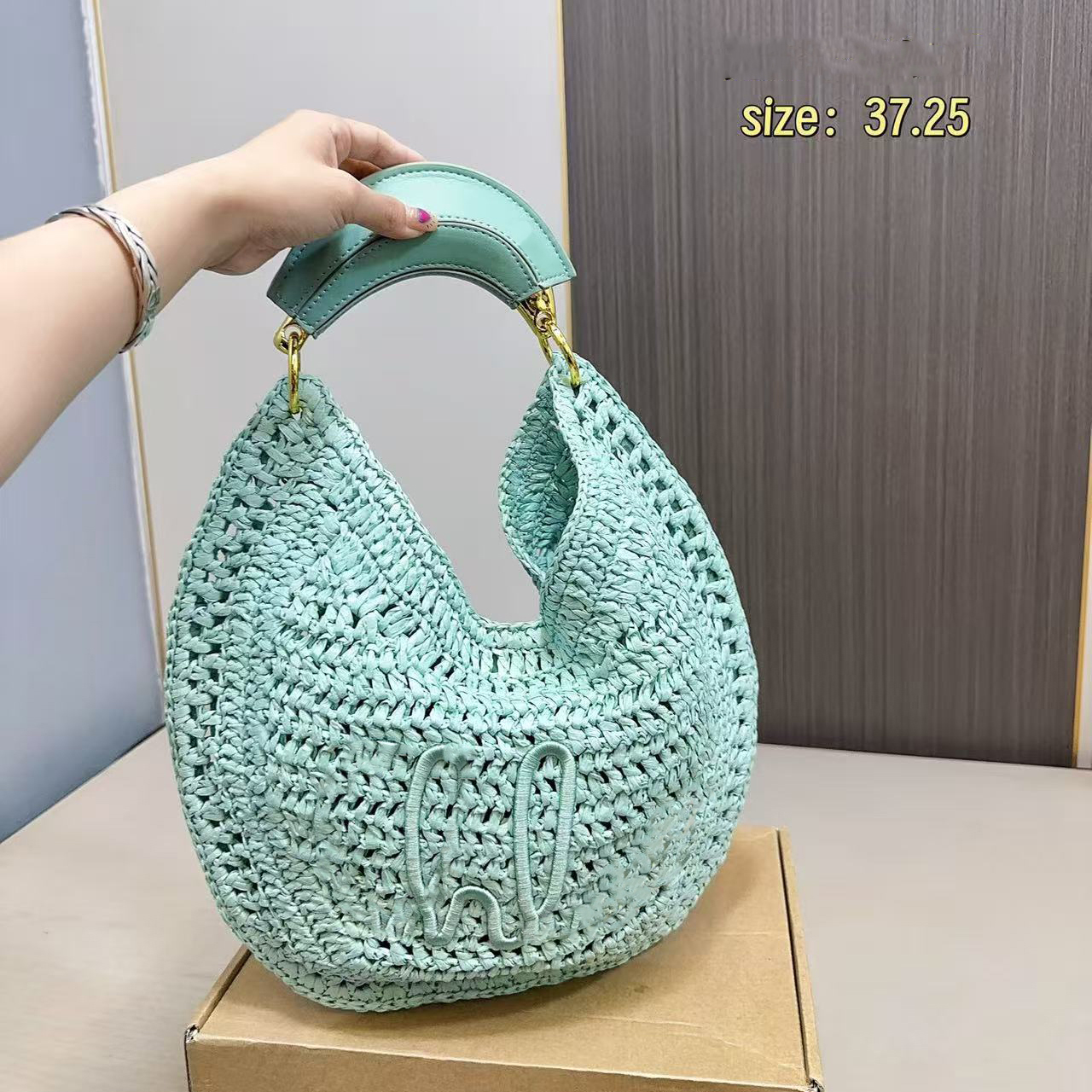 Beach Bag Summer Banana hobo bag Designer Womens Woven Purses Lady Shopping Lafiteegrasss Straw Handbag Capacity Seaside VacationTote bags