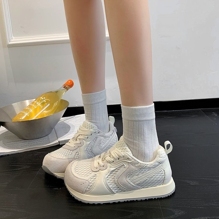 Designer Platform Light Running Women New Mesh Surface Breathable Sports Casual Lace-Up Soft Sole Gander Shoes