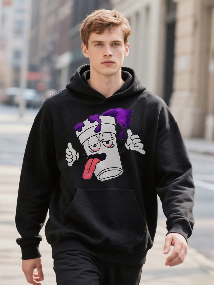 Men s Casual Funny Cartoon Graphic Print Hoodie rendy ee For