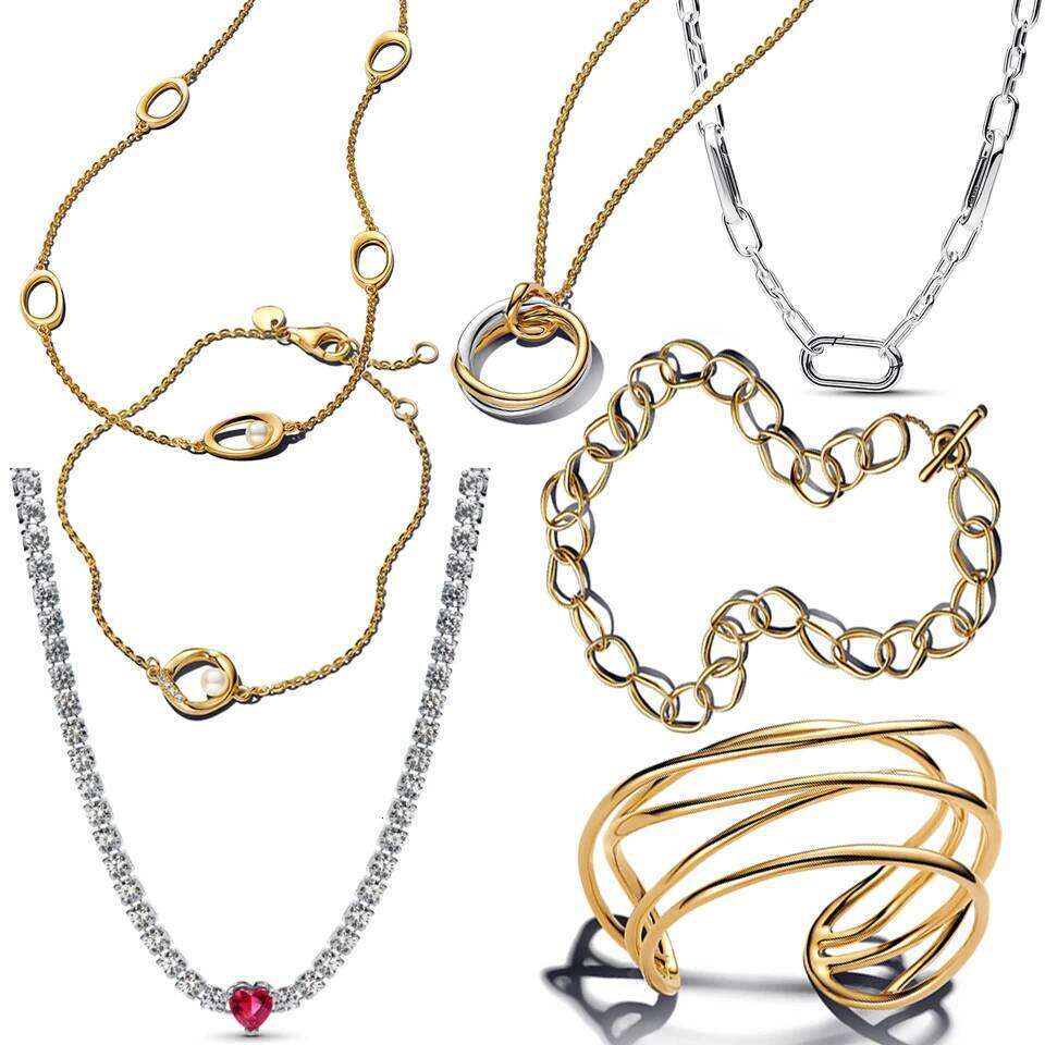 New 925 Sterling silver Eternal Heart Sparkling Bow Pendant Necklace Fashionable Girlfriend Exquisite DIY Charm Jewelry Gift