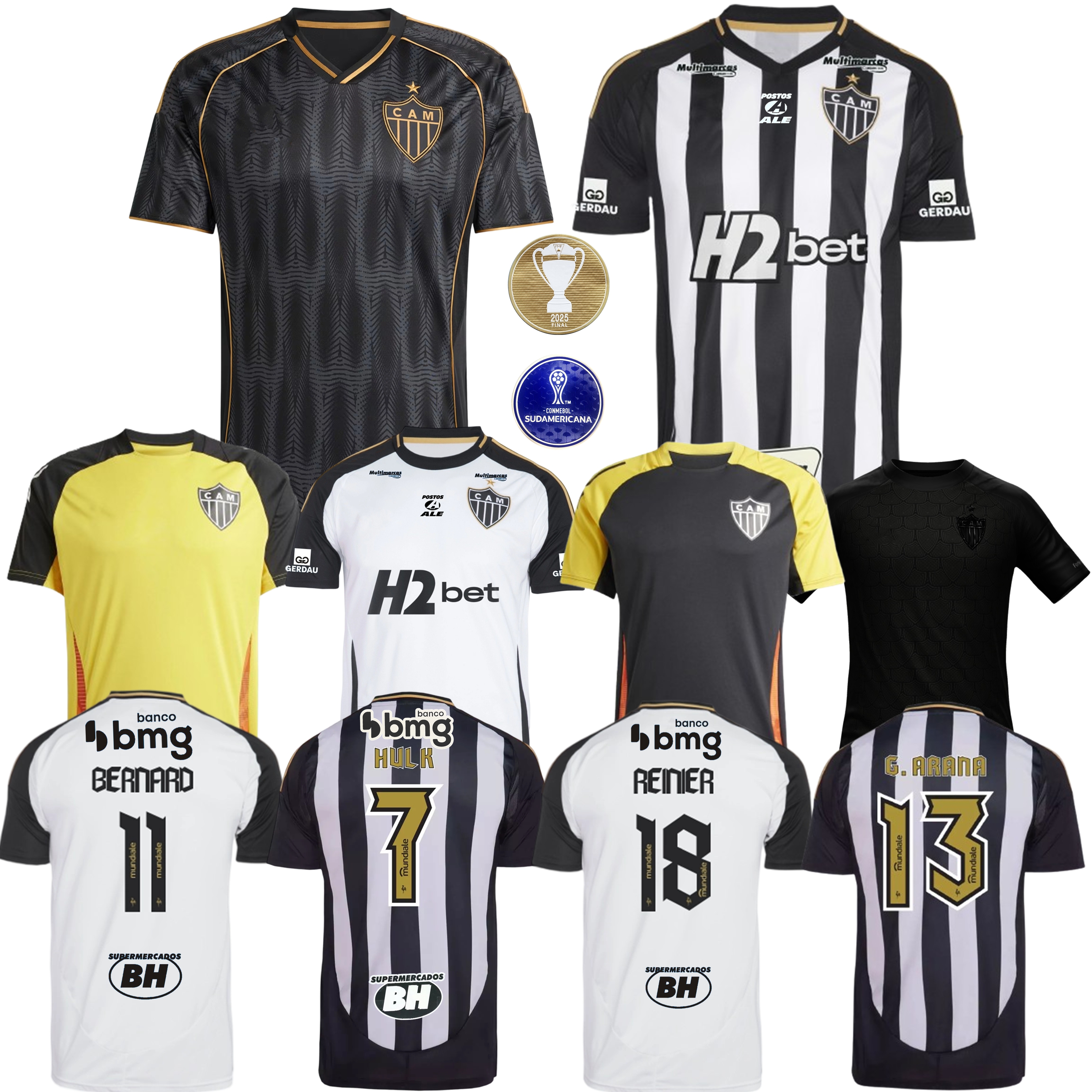 2025 2026 Atletico Mineiro soccer jersey 25 26 Football Uniforms Featuring Famous Players like BIEL Reinier Bernard