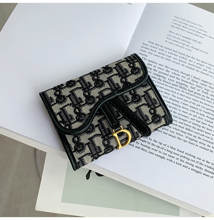 Fashionable Woven Canvas Letter Large Wallet, Cross-border Boutique Hot Selling, Light Luxury, European And American Large Capacity Cardholder Wallet