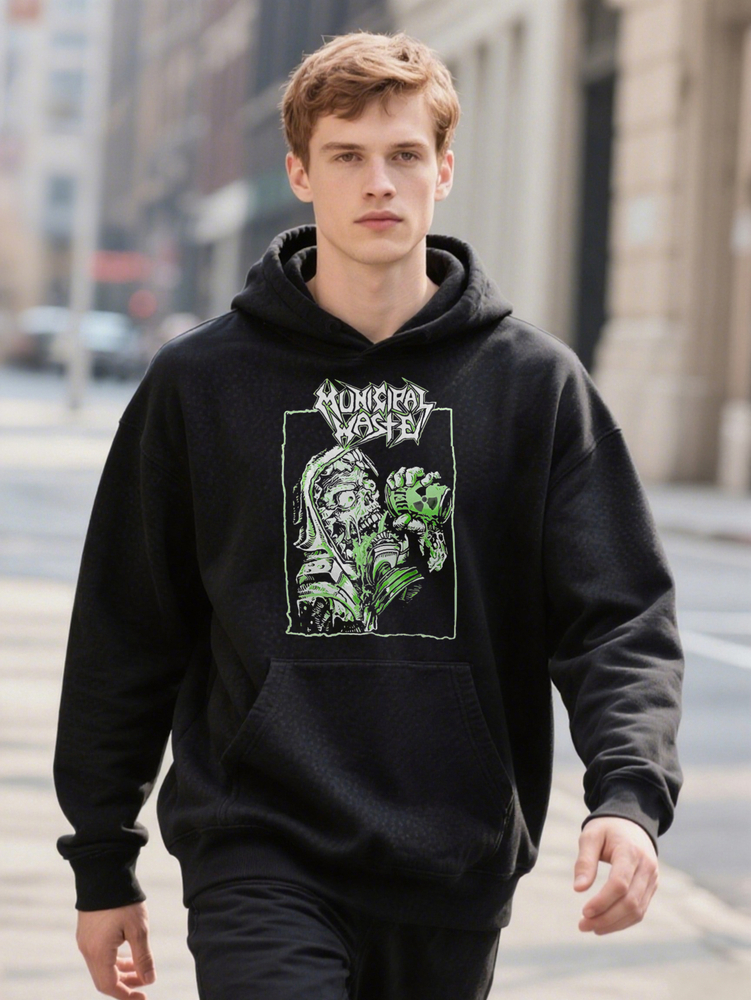 Comfortable Graphic Print Metal S Municipal Waste Fashion Hoodie Cotton Men S For PLUS SIZE L XL