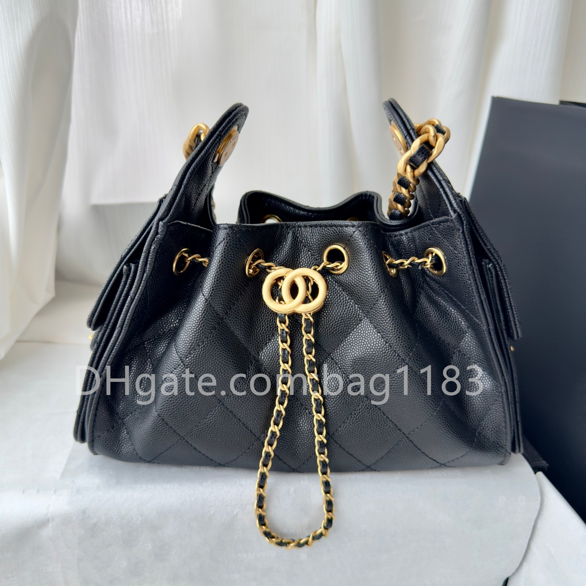 10A Designer bag 2025 new mini hippie armpit bag high-quality retro button drawstring bucket bag shoulder bag handbag 5631