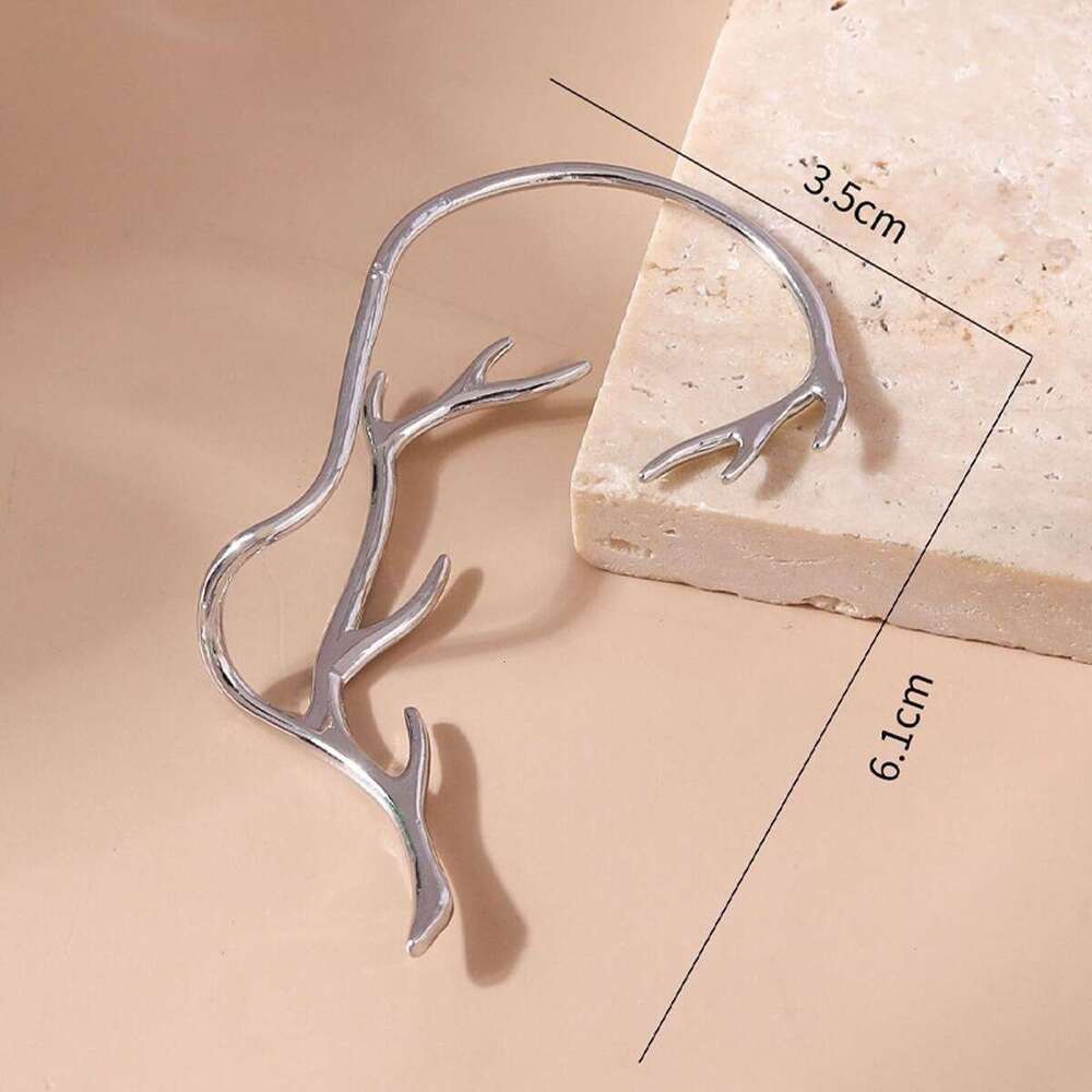 Geometric Antler Earrings for Women, Fashionable Stylish Round Ear Studs and Hoops