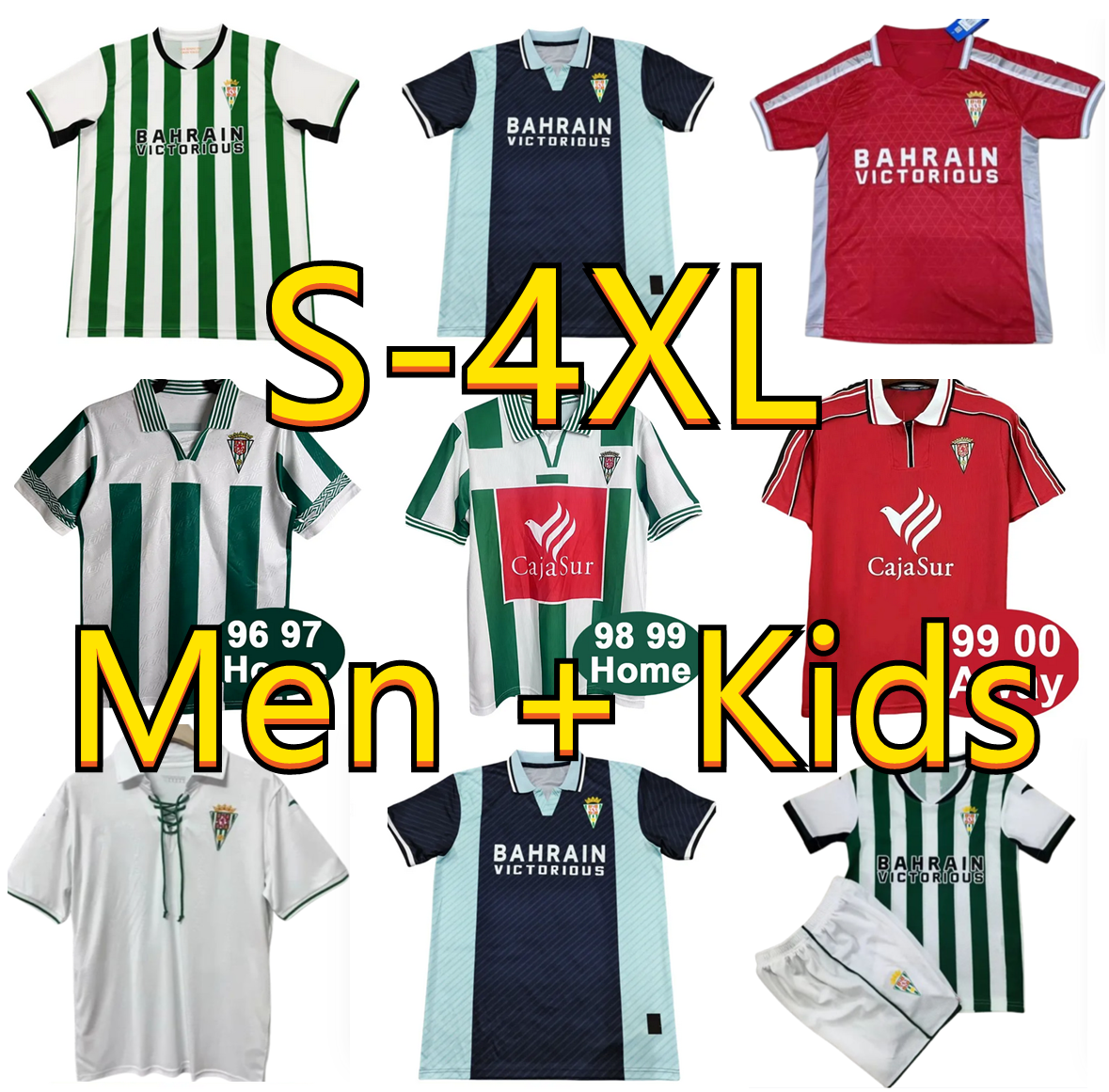Retro 96 97 97 99 Cordoba CF Soccer Jerseys 2025 2026 Football Shirt MARTINEZ RUIZ WEGERLE ZALAZAR GONZALEZ ADILSON CASAS CARRACED JURANOVIC CALDERON HARKES Kids Kit