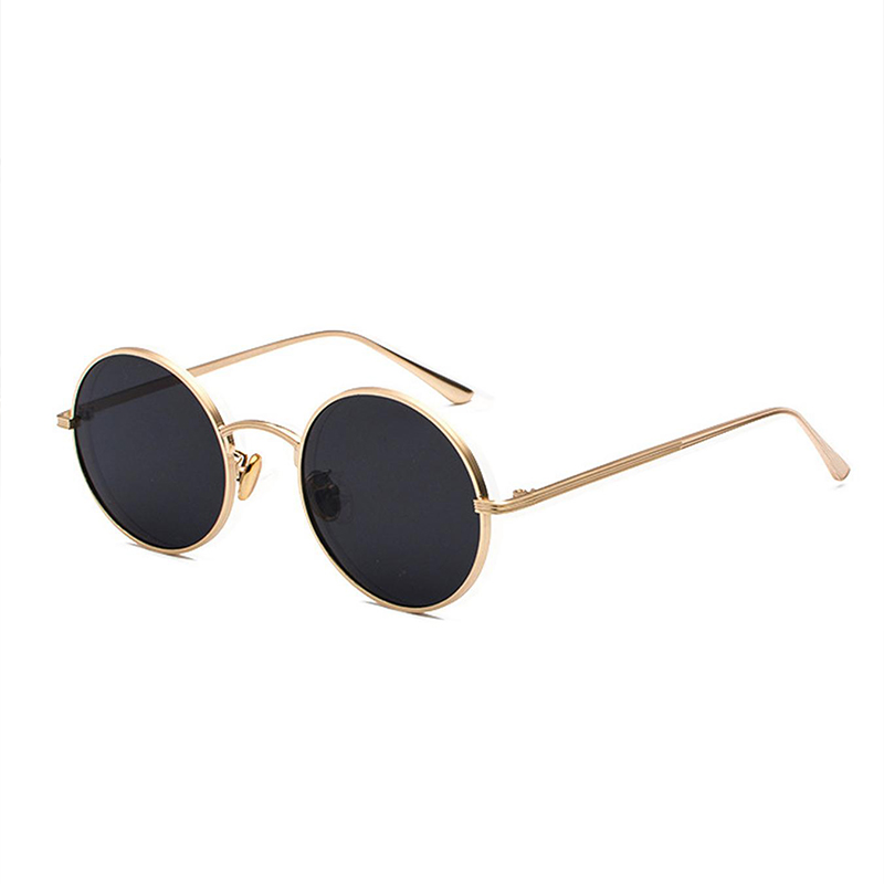 Retro-Styled Protective Sun Glasses Classic Circular Frames for Both Genders
