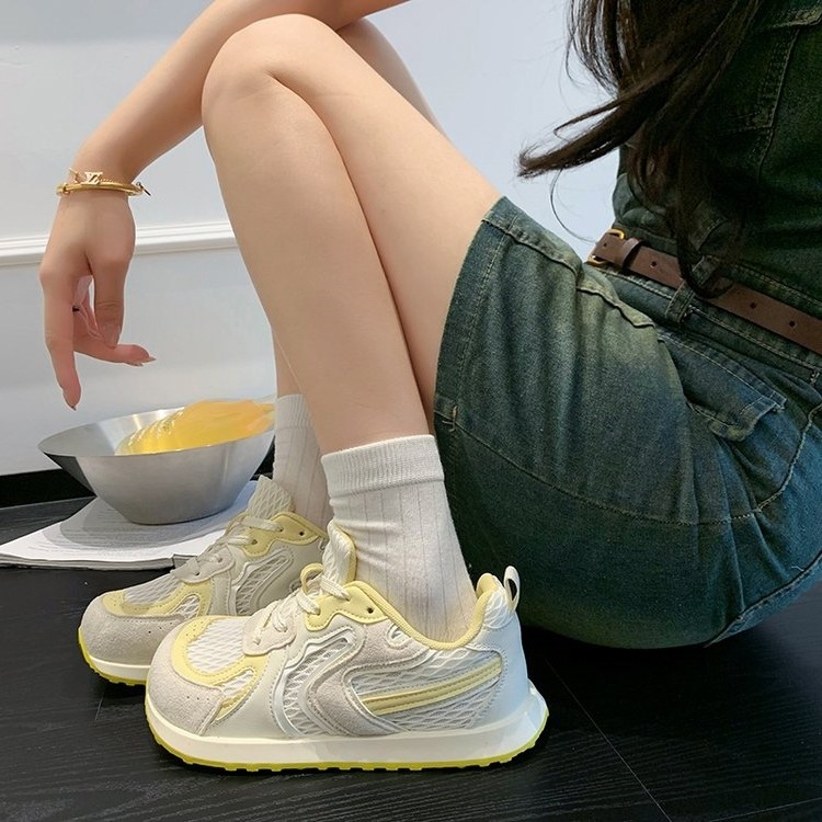 Designer Platform Light Running Women New Mesh Surface Breathable Sports Casual Lace-Up Soft Sole Gander Shoes