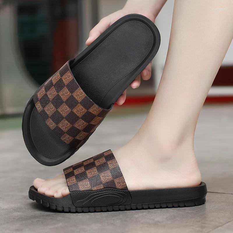 Slippers Fashion Men's Slide Sandals Soft Comfortable Non-Slip Indoor Outdoor Bathroom Beach Shoes Quick-Dry EVA Lightweight