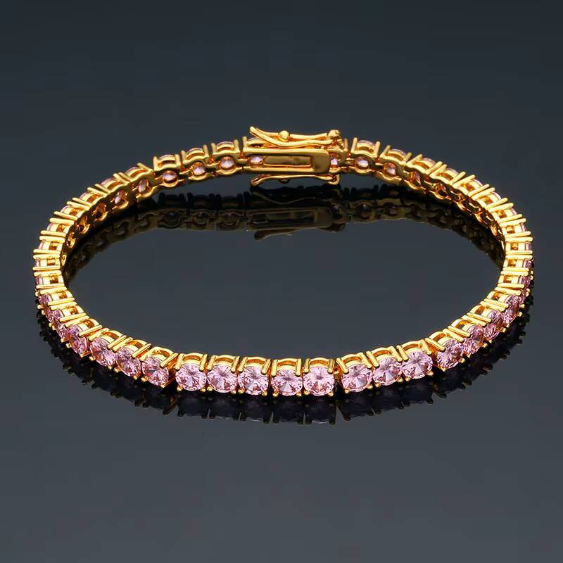 Wholesale high quality luxury ice type moissanite hip hop tennis necklace and bracelet, unisex