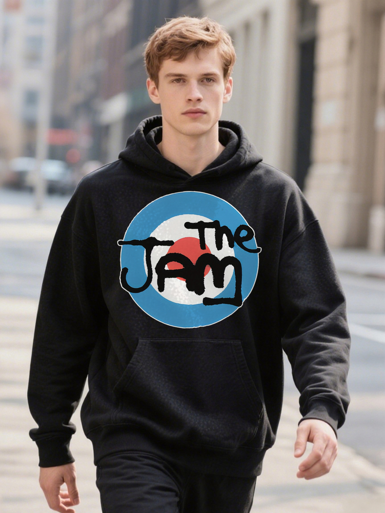 ee Black Men s Casual Bold HE Hoodie JAM Graphic Print Essential hine Washable