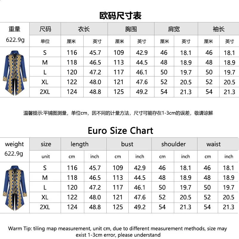 Halloween Lace Patchwork Tuxedo Medieval Mens Retro Long Jacket Punk Trench Coat Black Red Purple and Blue Are Available 250814
