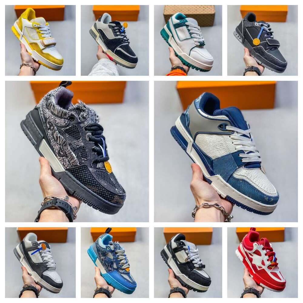 designer skate Leather board shoes Emed Sneakers trainers floor Women Men Mesh Sneaker Platform Virgil Maxi Casual black Runner Trainer 26