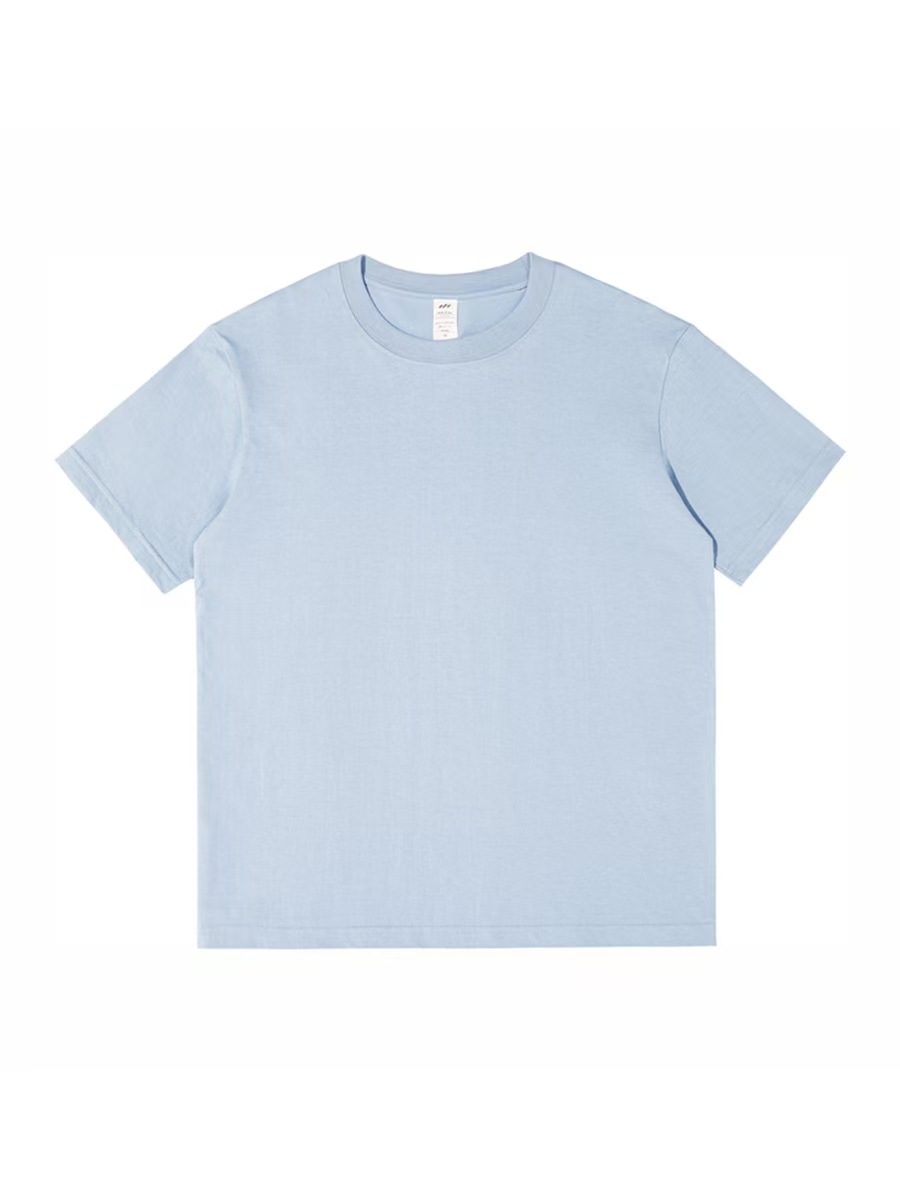 K2115 Combed cotton large version T-shirt women's autumn and summer mid-length new loose drop shoulder short sleeve large size cotton half-sleeve