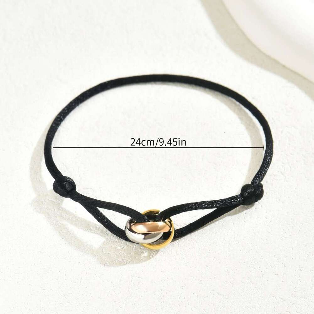 Minimalist Geometric Style Women's Bracelet Personality Cross Adjustable Design Hand Rope Niche High-end Sense Jewelry