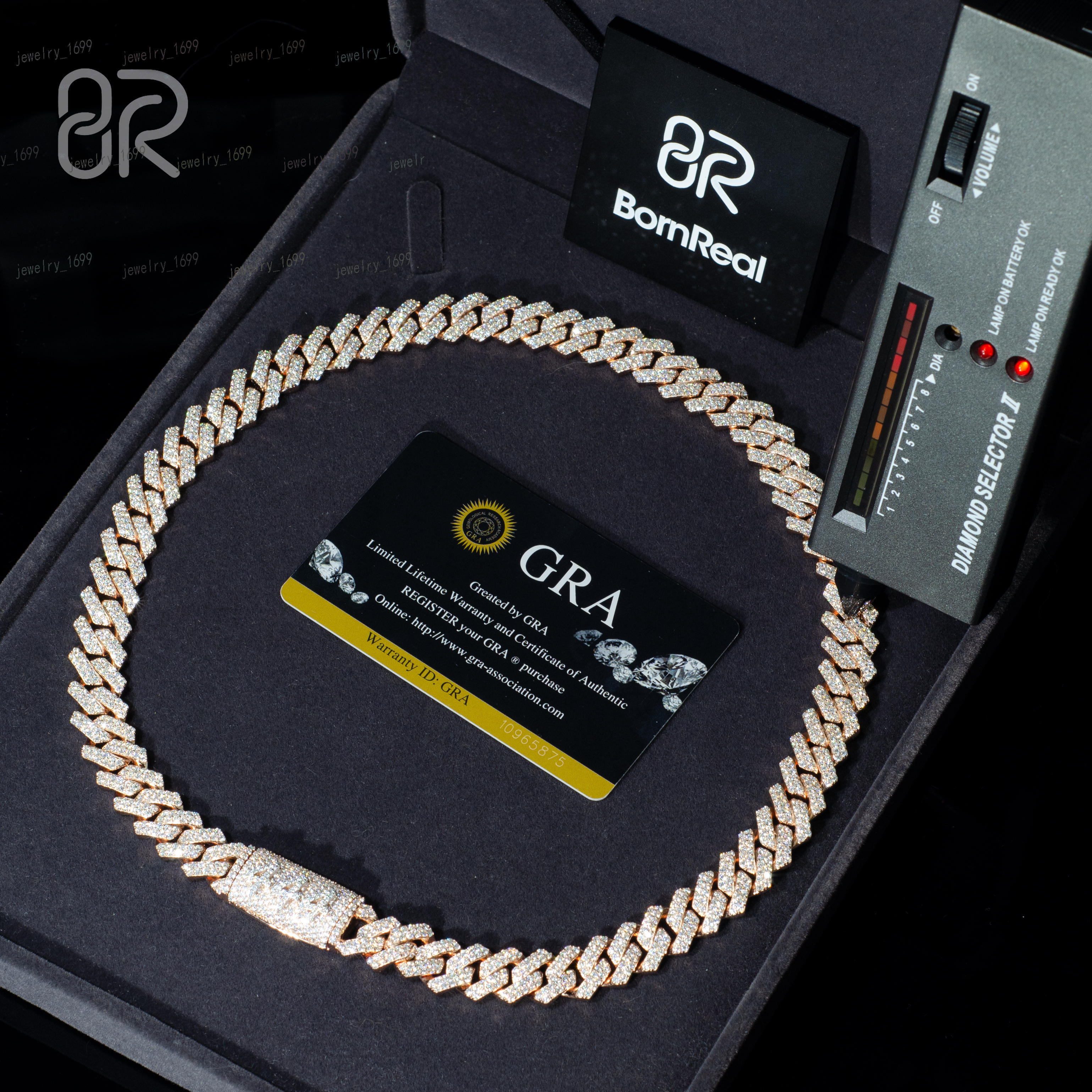 Hot Sale 24inches Vvs Bracelet Diamond Silver Wholesale Moissanite Cuban Link Chain