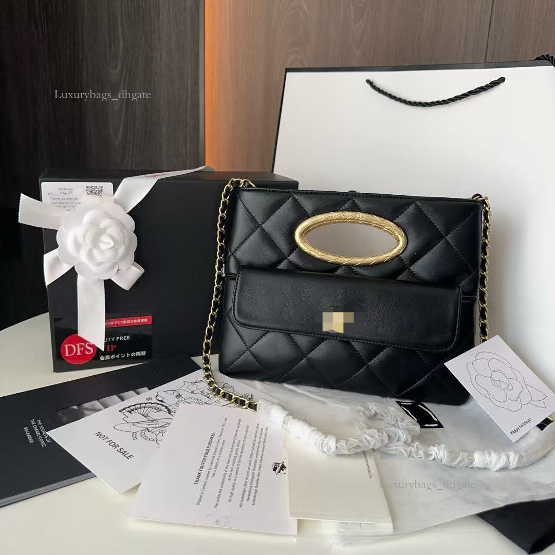 Membership Gift VIP designer bag B Evening Metal Handheld Clutch High End Feel Crossbody Large Diamond Chain Luxury bag Square Bag