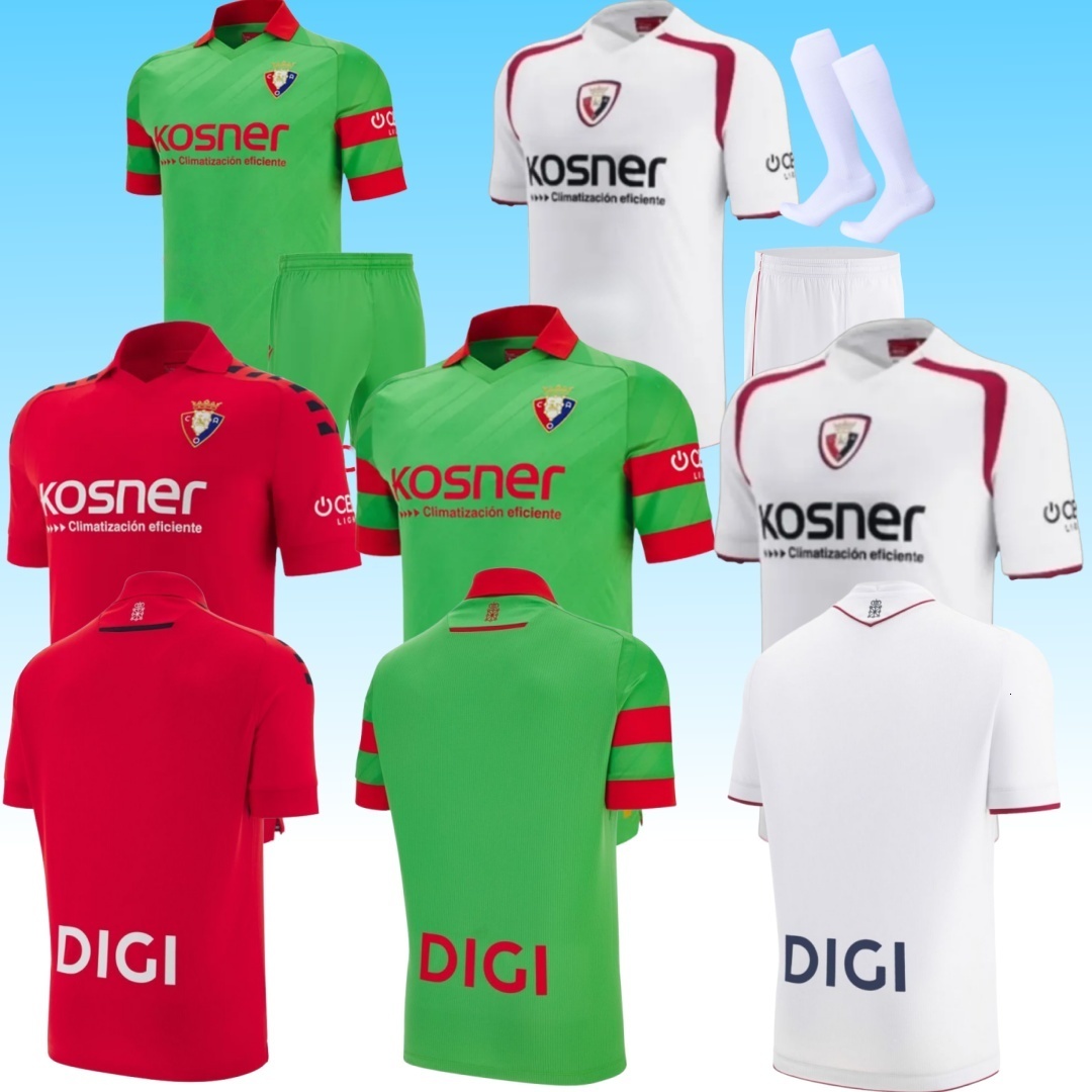25 26 Osasuna Soccer Jerseys Lucas Oroz Ante Budimir Bryan Zaragoza Kike Barja 2025 Football Shirt kids Uniforms 16-4XL