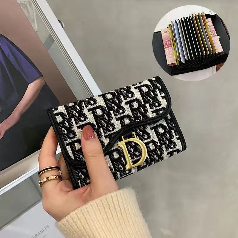 Internet Celebrity Women's Exquisite Card Holder Accordion Retro Large Capacity Multi-Card Slot Coin Purse Card Case All-in-One Card Bag