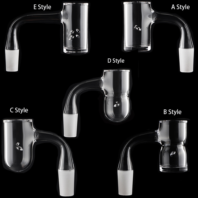 Handmade Auto Spinner Full Weld Round Bottom Banger 10mm 14mm 18mm Male Female 45/90 Beveled Edge Clear Bottom Quartz Banger Nails