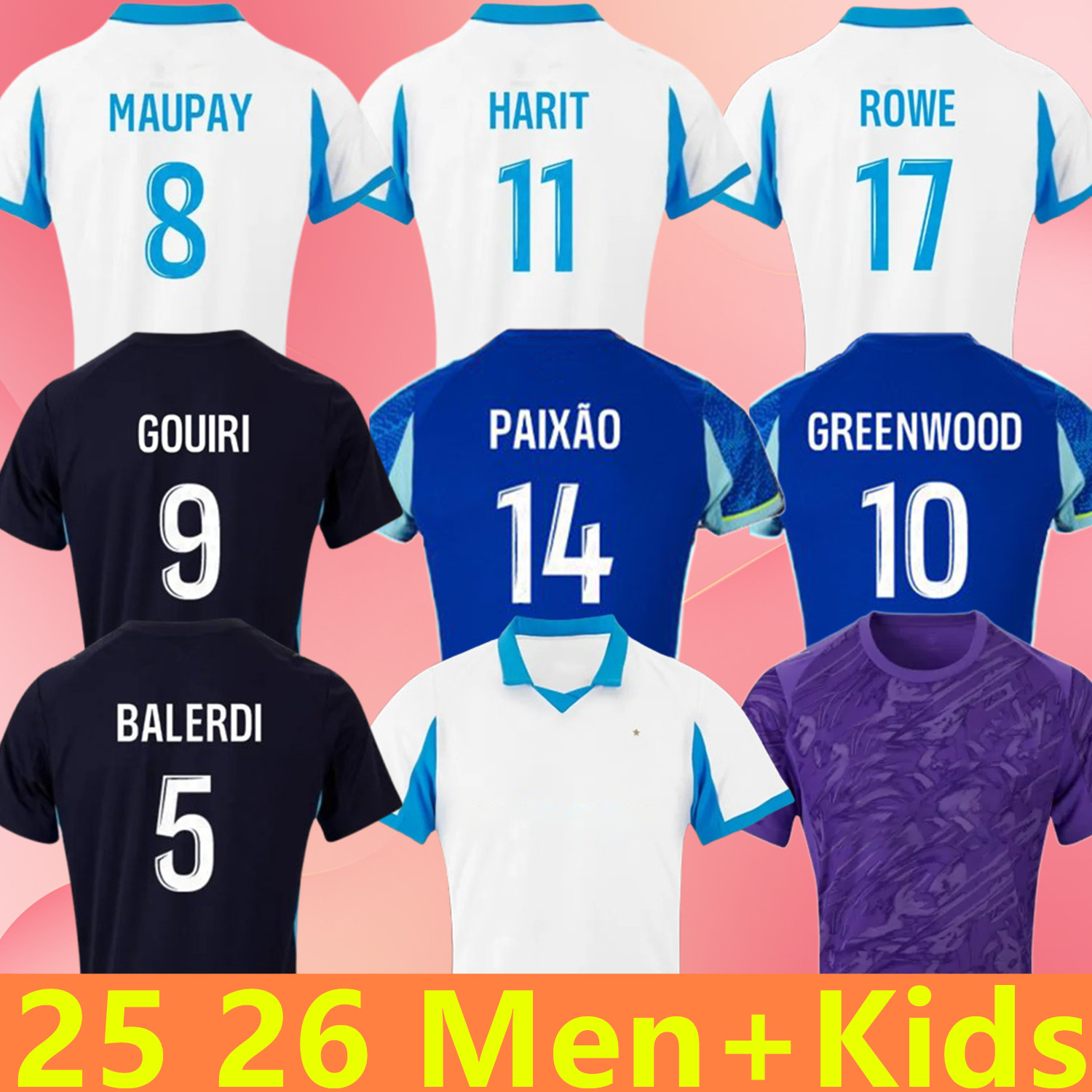 25 26 soccer jerseys foot CUISANCE GUENDOUZI ALEXIS PAYET CLAUSS football shirts men kids VERETOUT Under OM Olympique Vitinha 2025 2026 fans player