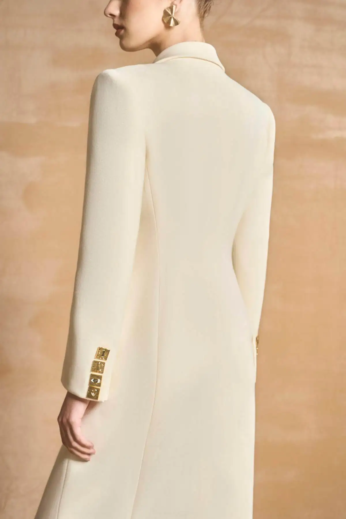 Elegant Women Long Jacket Double Breasted Custom Made Slim Fit Mother Of Bride Blazer Graduation Ceremony Attire Wear One Piece