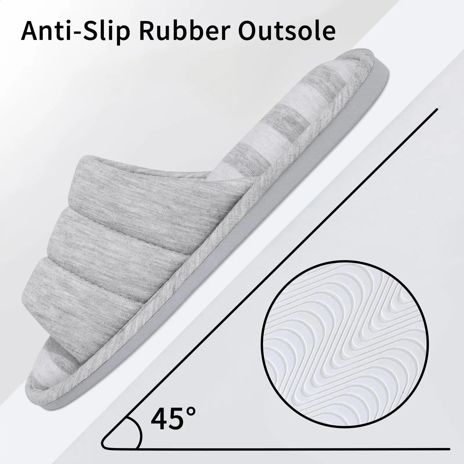 Evshine Indoor Flat House Slippers Soft Memory Foam Women Bedroom Slides Stripe Women Cotton Shoe Women Open Toe Slippers 250815