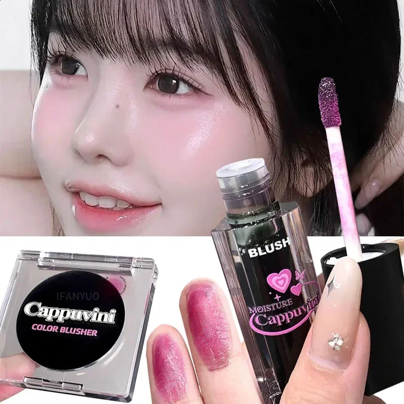 Black Liquid Color Changing Blush Lip Eye Cheek Tint Crystal Moisturizing Rose Pink Blusher Transparent Chang Gel Rouge Cream 250815