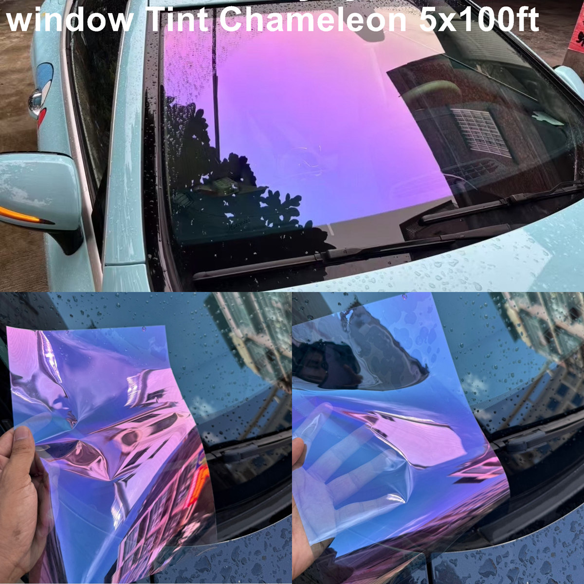 70% vlt Purple Chameleon Window tint film Solar Nano TINTING With High Quality UV Rejection SIZE 5x32ft/ 65ft / 98ft available