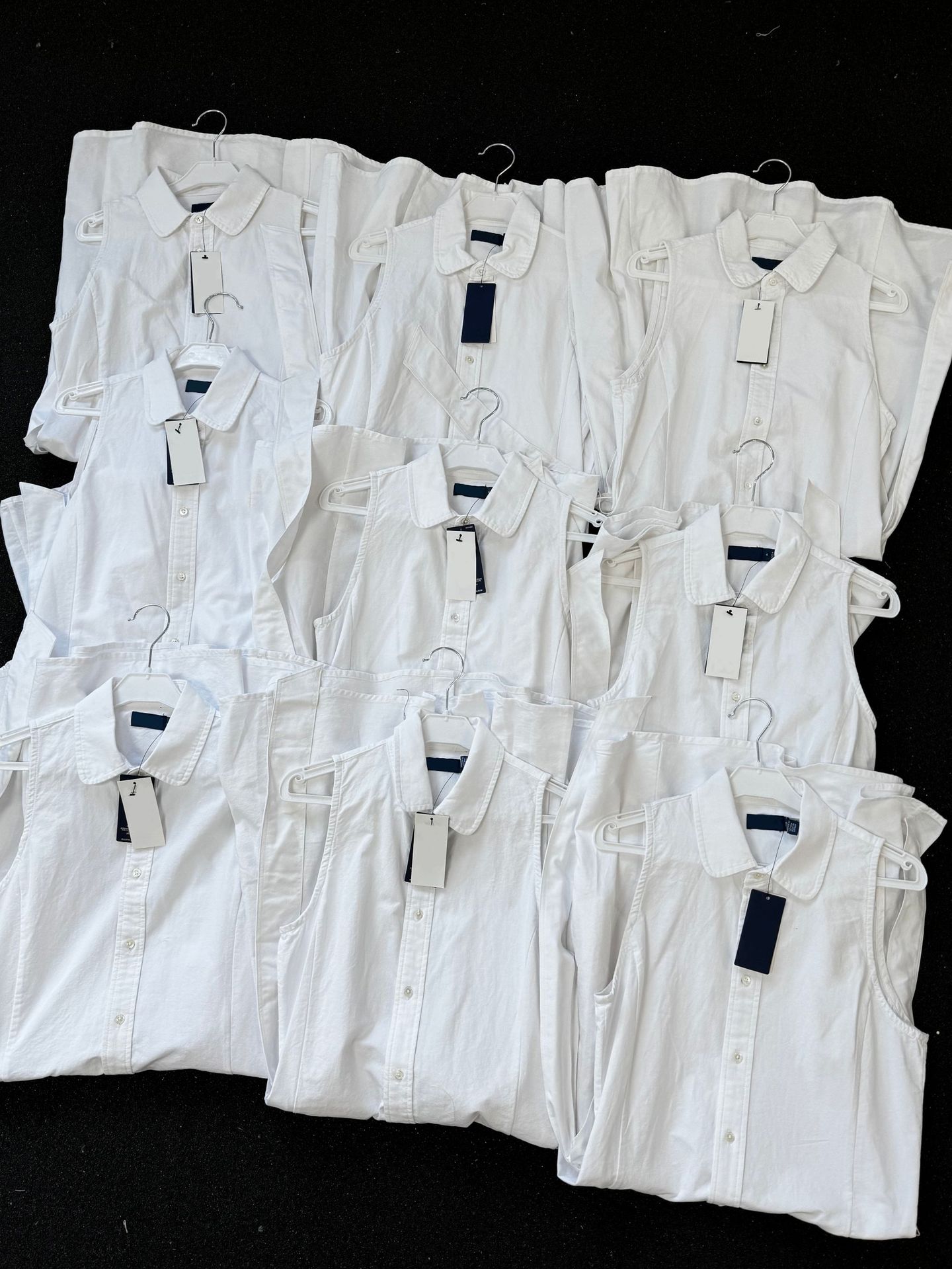 D21520 Summer Women's Loose Skirt Classic Pony Embroidery White Moonlight Dress