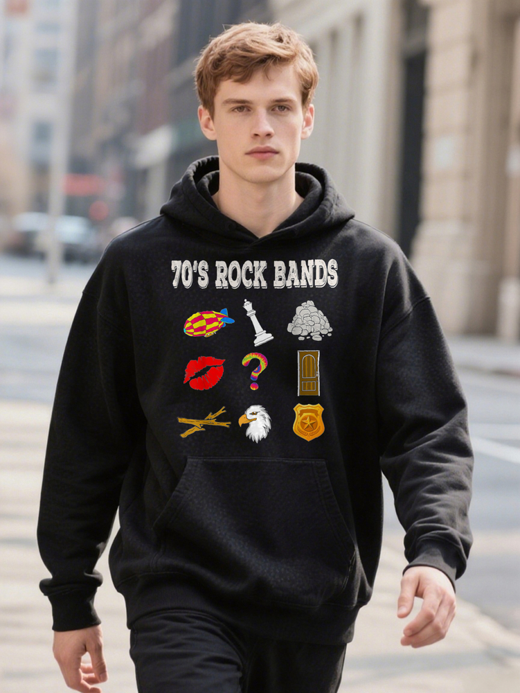 Ee Vintage Rock Band Hoodie PLUS SIZE Funny S Design L XL