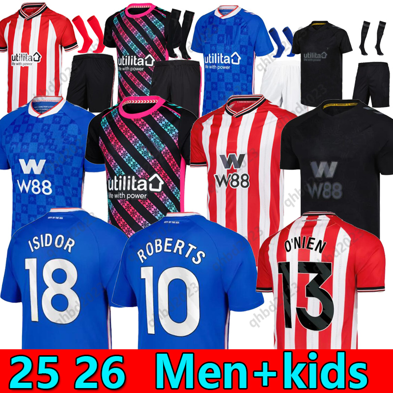 25 26 SUNDERLAND Soccer Jerseys STEWART MEPHAM MUNDLE ROBERTS JOBE HUME CIRKIN MAYENDA RIGG O'NIEN 2026 2025 Football Shirt PRITCHARD Mens Jersey Kids Kit top S-4XL