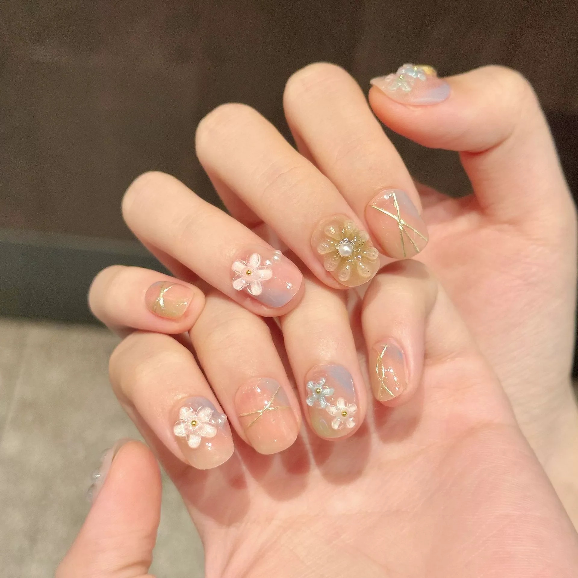 10Pcs Cartoon Pattern Handmade Press on Cute Fake Wearable Stick-on Nails Full Cover False Nail X250816