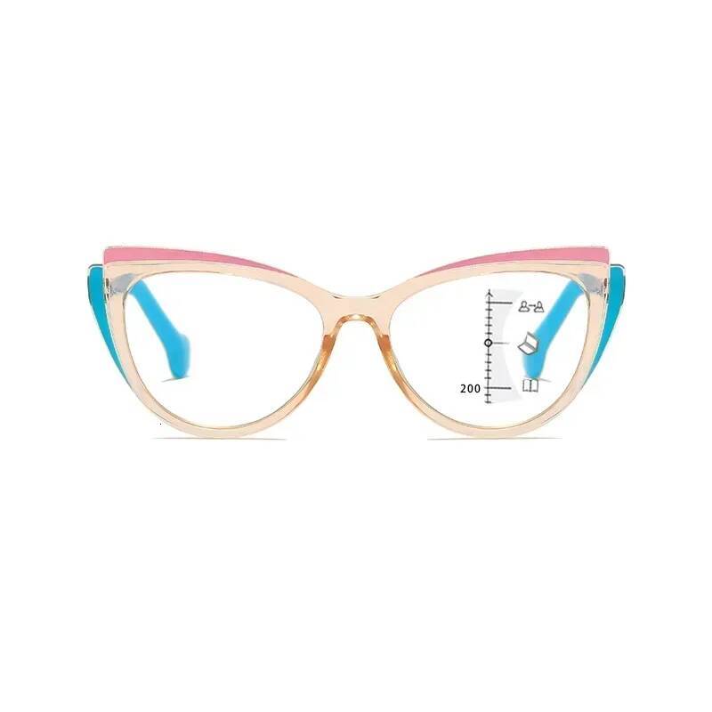 Men Women Vintage Multifocal Reading Unisex High Definition Progressive Glasses Stylish Cat Eye Presbyopia Eyewear ddmythur