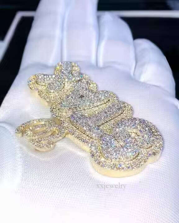 Fashion Jewelry Series Men and Women Letter Moissanite Pendant Gold Plated Pure Sier