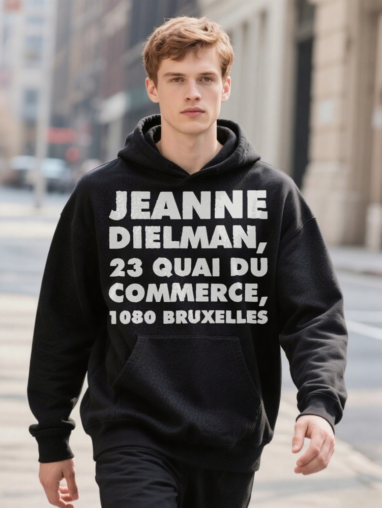 pc Jeanne D Arcmeth Graphic ee Men's Hoodie Casual Crew with Slight Stretch Knit Fabric Alphabet