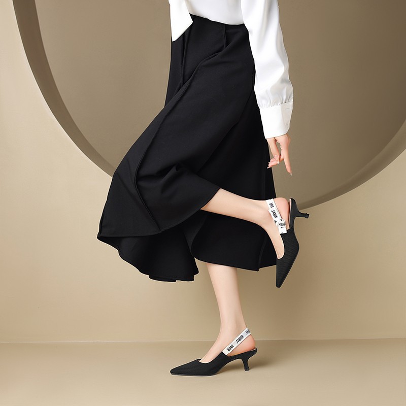 hot Sexy Pointed Toe Sandals Spring Fashion Slingback Shoes 2025 New Ladies High Heel Slippers Pumps Sandalias party dress shoes