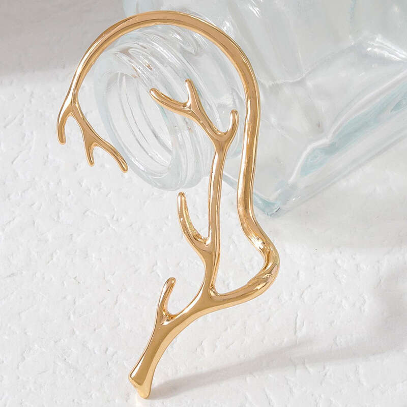 Geometric Antler Earrings for Women, Fashionable and Stylish Round Ear Studs, Ins Style