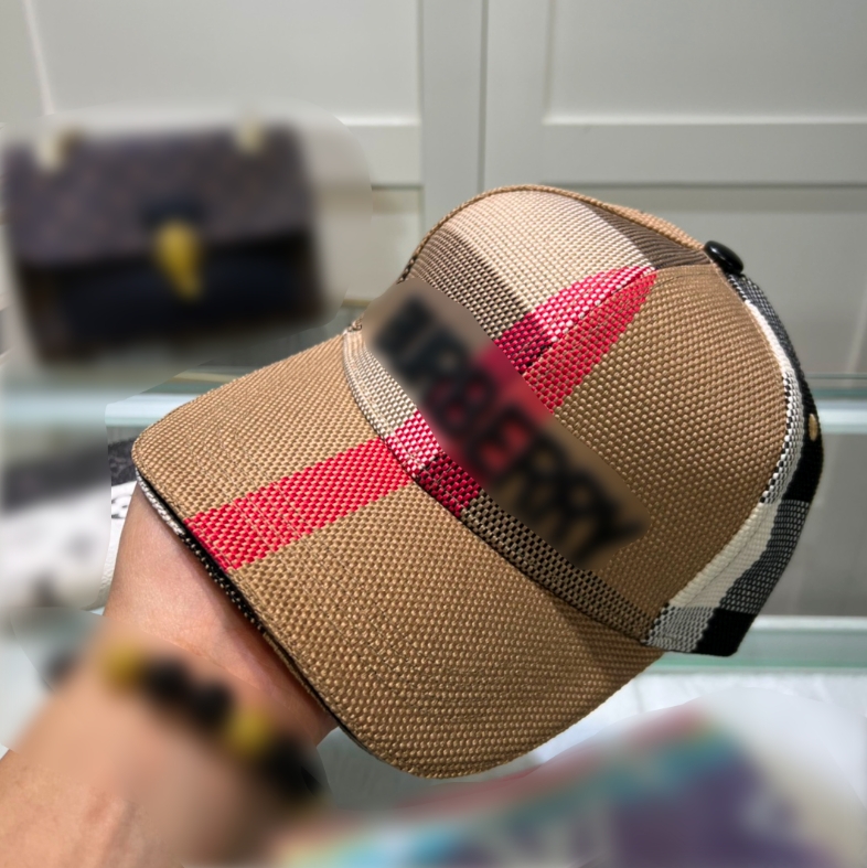 Men's bubbrry hats, women's peaked hats, designer embroidered letter baseball caps, casquette luxury logo intarsia, Vintage checked beach sun hats