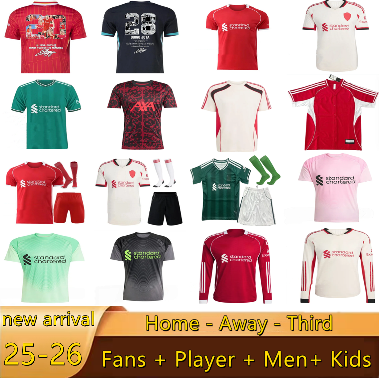 2025 2026 WIRTZ LFC Liverspooll soccer jerseys DIOGO J. MAC ALLISTER GAKPO DARWIN FRIMPONG Long sleeves 25 26 SZOBOSZLAI EKITIKE A.BECKER Camiseta Home Mens Kids Kit