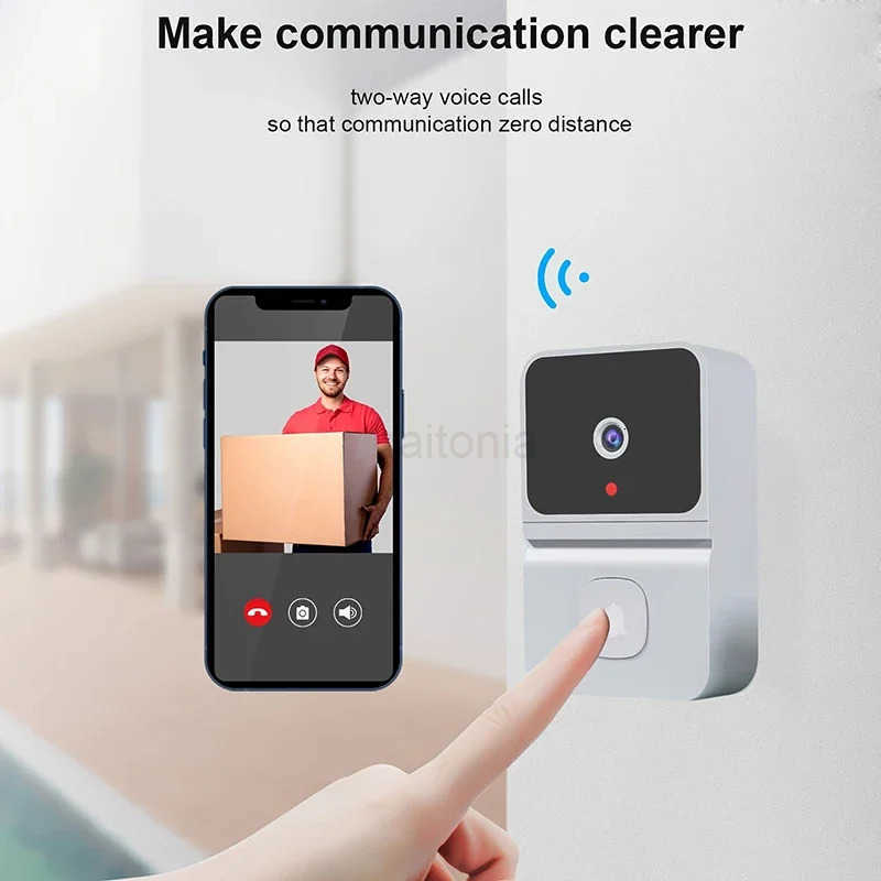 Wireless WiFi Doorbell Camera Waterproof 720P HD Video Door Bell Smart Outdoor Wireless Doorbell With Camera Night Vision O250816