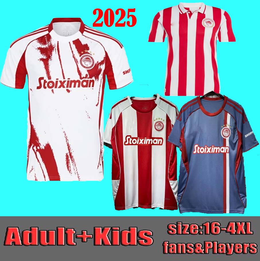 Olympiacos 2025 Centenary Kit Piraeus Soccer Jerseys 25 26 Greece Olympiakos UI JO HWANG MASOURAS OLEG KUNDE BIEL JAMES BAKAMBU EL ARABI VALBUENA football shirt